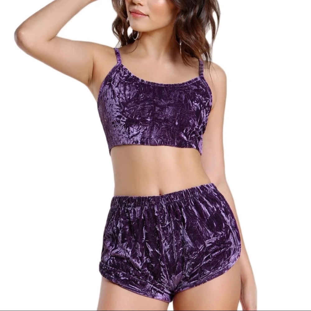 velvet 2 piece set